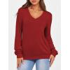 imageANRABESS Womens Long Sleeve Shirts Casual Loose V Neck Basic Tees Tops 2025 Fall TShirt OutfitsRed