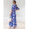 imageANRABESS Womens Summer Loose Boho Flowy Wrap V Neck 34 Sleeve Floral Print Slit Beach Wedding Guest Long Maxi DressesFloral Blue