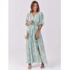 imageANRABESS Womens Summer Loose Boho Flowy Wrap V Neck 34 Sleeve Floral Print Slit Beach Wedding Guest Long Maxi DressesFloral Lake