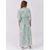 imageANRABESS Womens Summer Loose Boho Flowy Wrap V Neck 34 Sleeve Floral Print Slit Beach Wedding Guest Long Maxi DressesFloral Lake
