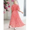 imageANRABESS Womens Summer Loose Boho Flowy Wrap V Neck 34 Sleeve Floral Print Slit Beach Wedding Guest Long Maxi DressesFloral Red