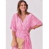 imageANRABESS Womens Summer Loose Boho Flowy Wrap V Neck 34 Sleeve Floral Print Slit Beach Wedding Guest Long Maxi DressesFloral Red White