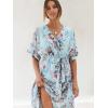 imageANRABESS Womens Summer Loose Boho Flowy Wrap V Neck 34 Sleeve Floral Print Slit Beach Wedding Guest Long Maxi DressesFloral Sky Blue