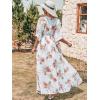 imageANRABESS Womens Summer Loose Boho Flowy Wrap V Neck 34 Sleeve Floral Print Slit Beach Wedding Guest Long Maxi DressesPalm Flor