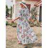 imageANRABESS Womens Summer Loose Boho Flowy Wrap V Neck 34 Sleeve Floral Print Slit Beach Wedding Guest Long Maxi DressesWhite Flor