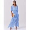imageANRABESS Womens Summer Loose Boho Flowy Wrap V Neck 34 Sleeve Floral Print Slit Beach Wedding Guest Long Maxi DressesWhite Flor Print