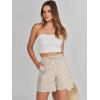imageANRABESS Womens Summer Shorts 2025 Dressy Casual Hiking Cargo Shorts Trendy Outdoor Outfits 6 PocketsApricot