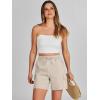 imageANRABESS Womens Summer Shorts 2025 Dressy Casual Hiking Cargo Shorts Trendy Outdoor Outfits 6 PocketsApricot