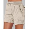 imageANRABESS Womens Summer Shorts 2025 Dressy Casual Hiking Cargo Shorts Trendy Outdoor Outfits 6 PocketsApricot