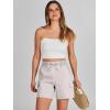 imageANRABESS Womens Summer Shorts 2025 Dressy Casual Hiking Cargo Shorts Trendy Outdoor Outfits 6 PocketsBeige