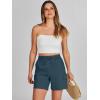 imageANRABESS Womens Summer Shorts 2025 Dressy Casual Hiking Cargo Shorts Trendy Outdoor Outfits 6 PocketsBlue Cyan