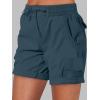 imageANRABESS Womens Summer Shorts 2025 Dressy Casual Hiking Cargo Shorts Trendy Outdoor Outfits 6 PocketsBlue Cyan