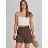 imageANRABESS Womens Summer Shorts 2025 Dressy Casual Hiking Cargo Shorts Trendy Outdoor Outfits 6 PocketsBrown
