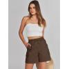imageANRABESS Womens Summer Shorts 2025 Dressy Casual Hiking Cargo Shorts Trendy Outdoor Outfits 6 PocketsBrown