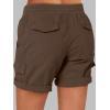 imageANRABESS Womens Summer Shorts 2025 Dressy Casual Hiking Cargo Shorts Trendy Outdoor Outfits 6 PocketsBrown