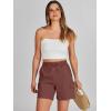 imageANRABESS Womens Summer Shorts 2025 Dressy Casual Hiking Cargo Shorts Trendy Outdoor Outfits 6 PocketsBrown Red