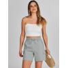 imageANRABESS Womens Summer Shorts 2025 Dressy Casual Hiking Cargo Shorts Trendy Outdoor Outfits 6 PocketsGrey Blue