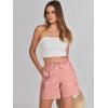 imageANRABESS Womens Summer Shorts 2025 Dressy Casual Hiking Cargo Shorts Trendy Outdoor Outfits 6 PocketsPink