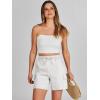 imageANRABESS Womens Summer Shorts 2025 Dressy Casual Hiking Cargo Shorts Trendy Outdoor Outfits 6 PocketsWhite