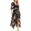 Floral Black Yellow