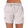 imageANRABESS Womens Summer Shorts 2025 Dressy Casual Hiking Cargo Shorts Trendy Outdoor Outfits 6 PocketsBeige