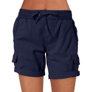 imageANRABESS Womens Summer Shorts 2025 Dressy Casual Hiking Cargo Shorts Trendy Outdoor Outfits 6 PocketsNavy Blue