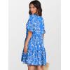 imageANRABESS Dresses for Women Summer 2025 V Neck Ruffle Sleeve A Line Tiered Flowy Casual Trendy Mini Beach Dress with PocketsBlue Pink Floral