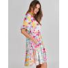 imageANRABESS Dresses for Women Summer 2025 V Neck Ruffle Sleeve A Line Tiered Flowy Casual Trendy Mini Beach Dress with PocketsMulticolour Floral