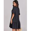 imageANRABESS Dresses for Women Summer 2025 V Neck Ruffle Sleeve A Line Tiered Flowy Casual Trendy Mini Beach Dress with PocketsNavy Blue