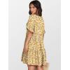 imageANRABESS Dresses for Women Summer 2025 V Neck Ruffle Sleeve A Line Tiered Flowy Casual Trendy Mini Beach Dress with PocketsYellow Red White Floral