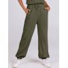 imageANRABESS Jumpsuits for Women Casual Summer Sleeveless 2025 Romper One Piece Outfit Active Workout Lounge Jumpsuits PocketsArmy Green