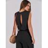 imageANRABESS Jumpsuits for Women Casual Summer Sleeveless 2025 Romper One Piece Outfit Active Workout Lounge Jumpsuits PocketsBlack
