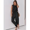 imageANRABESS Jumpsuits for Women Casual Summer Sleeveless 2025 Romper One Piece Outfit Active Workout Lounge Jumpsuits PocketsBlack