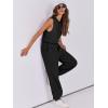imageANRABESS Jumpsuits for Women Casual Summer Sleeveless 2025 Romper One Piece Outfit Active Workout Lounge Jumpsuits PocketsBlack
