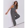 imageANRABESS Jumpsuits for Women Casual Summer Sleeveless 2025 Romper One Piece Outfit Active Workout Lounge Jumpsuits PocketsDark Gray