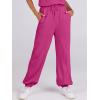 imageANRABESS Jumpsuits for Women Casual Summer Sleeveless 2025 Romper One Piece Outfit Active Workout Lounge Jumpsuits PocketsHot Pink