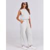 imageANRABESS Jumpsuits for Women Casual Summer Sleeveless 2025 Romper One Piece Outfit Active Workout Lounge Jumpsuits PocketsLight Gray