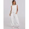 imageANRABESS Jumpsuits for Women Casual Summer Sleeveless 2025 Romper One Piece Outfit Active Workout Lounge Jumpsuits PocketsLight Gray
