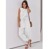 imageANRABESS Jumpsuits for Women Casual Summer Sleeveless 2025 Romper One Piece Outfit Active Workout Lounge Jumpsuits PocketsLight Gray