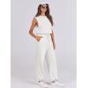 imageANRABESS Jumpsuits for Women Casual Summer Sleeveless 2025 Romper One Piece Outfit Active Workout Lounge Jumpsuits PocketsWhite