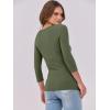 imageANRABESS Women 34 Sleeve Crewneck Rib Knit Slim Fit Shirts Basic Tee Tops 2025 Fall Summer Casual TShirt Workout OutfitsArmy Green