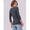 imageANRABESS Women 34 Sleeve Crewneck Rib Knit Slim Fit Shirts Basic Tee Tops 2025 Fall Summer Casual TShirt Workout OutfitsCharcoal