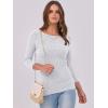 imageANRABESS Women 34 Sleeve Crewneck Rib Knit Slim Fit Shirts Basic Tee Tops 2025 Fall Summer Casual TShirt Workout OutfitsGrey