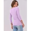 imageANRABESS Women 34 Sleeve Crewneck Rib Knit Slim Fit Shirts Basic Tee Tops 2025 Fall Summer Casual TShirt Workout OutfitsPurple