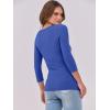 imageANRABESS Women 34 Sleeve Crewneck Rib Knit Slim Fit Shirts Basic Tee Tops 2025 Fall Summer Casual TShirt Workout OutfitsRoyal Blue