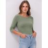 imageANRABESS Women 34 Sleeve Crewneck Rib Knit Slim Fit Shirts Basic Tee Tops 2025 Fall Summer Casual TShirt Workout OutfitsSage Green