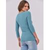 imageANRABESS Women 34 Sleeve Crewneck Rib Knit Slim Fit Shirts Basic Tee Tops 2025 Fall Summer Casual TShirt Workout OutfitsSky