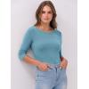 imageANRABESS Women 34 Sleeve Crewneck Rib Knit Slim Fit Shirts Basic Tee Tops 2025 Fall Summer Casual TShirt Workout OutfitsSky