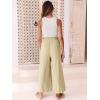 imageANRABESS Women Linen Pants Casual Loose High Waist Boho Wide Leg Cropped Palazzo Beach Pants Summer Outfits 2025 TrendyApricot