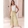 imageANRABESS Women Linen Pants Casual Loose High Waist Boho Wide Leg Cropped Palazzo Beach Pants Summer Outfits 2025 TrendyApricot